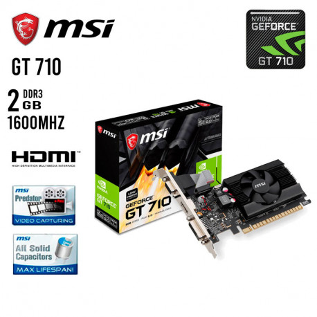 GEFORCE GT 710 2GB 64 bit MSI LP GDDR3